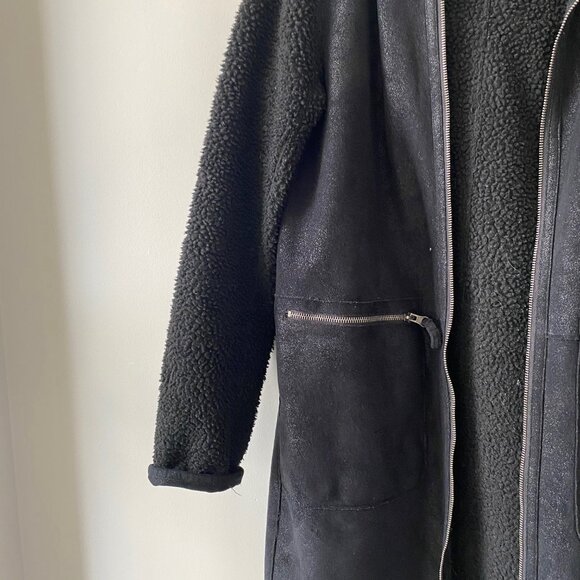 Mavi Reversible Sherpa Suede Coat - Picture 4 of 5